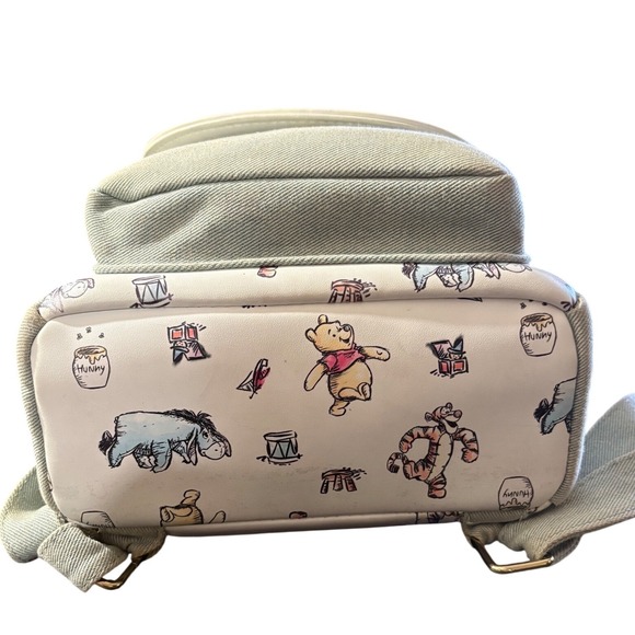 Loungefly Winnie the Pooh Mini Backpack White Green Sketch Print main image 10